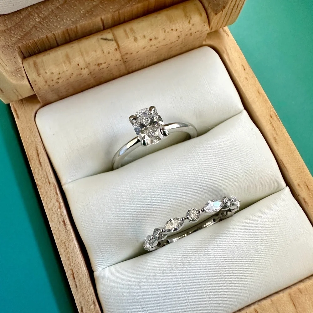 Brilliant Earth Diamond Ring Set - Picture 3 of 9